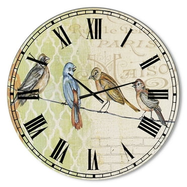 DesignQ Mid-Century Modern Wall Clock 'Placido Flamingo' Modern Large Wall Clock for Living Room Decor DesignQ Mid-Century Modern Wall Clock 'Placido Flamingo' Modern Large Wall Clock for Living Room Decor